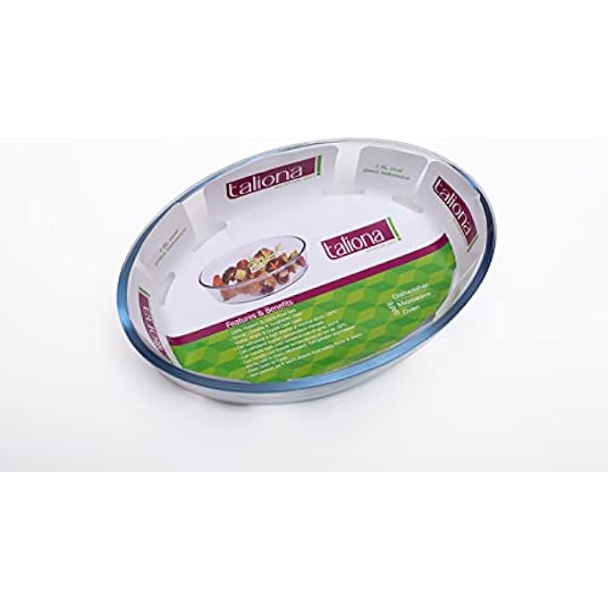 rayihni Oval Glass Baking Dish  16 Liter Clear Borosilicate Glass Tl2213512 - Image 5