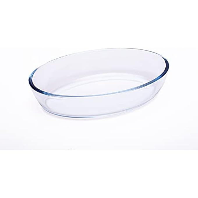 rayihni Oval Glass Baking Dish  16 Liter Clear Borosilicate Glass Tl2213512 - Image 1