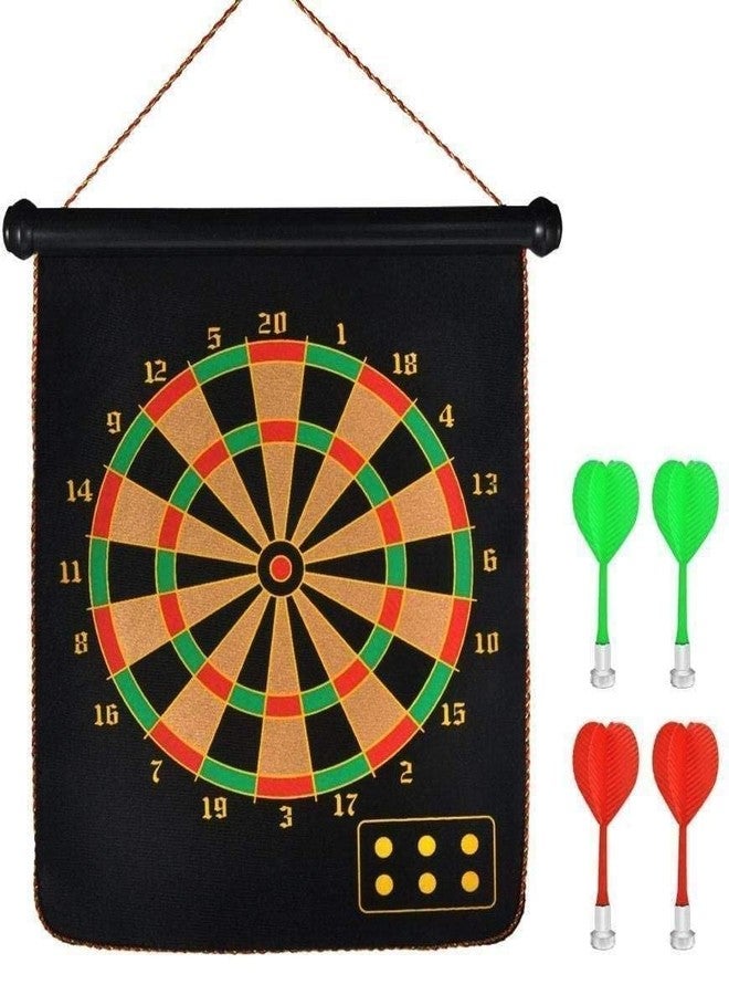 FITNACE Foldable Large 12Inch/15 Inch/17 Inch Double Sided Magnetic Dartboard Game for Kids Adults with 6 Non Pointed Darts-Black (12 INCH Magnetic Dart Board) - Image 1