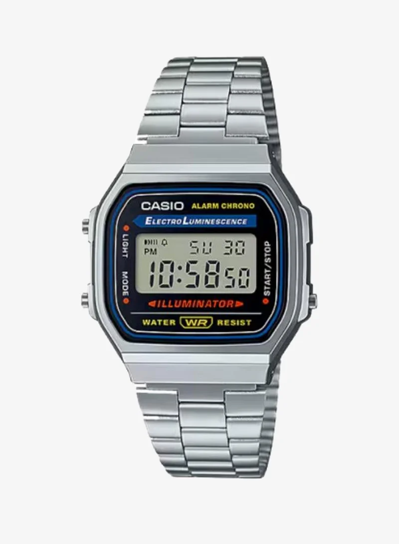 Casio Unisex Stainless Steel Digital Watch A168WA-1WDF - 36.3 mm