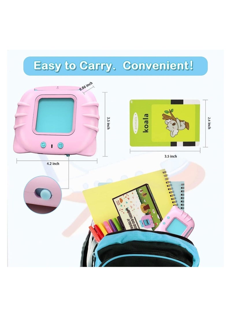 ELTRAZONE Educational Toy for Kids Listen and Learn Literacy Audible Flash Cards for Toddlers 1 2 3 4 5 6 Years Old Boys Girls Flashcards Device with 112 pcs Double-Sided Cards 224 Words - Image 2