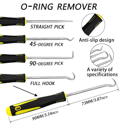 ZDBB 32 Size 1540 Pcs O Rings Assortment Kit Metric Nitrile Rubber Oring Set with 4 Pick for Automotive Faucet Pressure Washer Plumbing Air or Gas Repair OD 4mm-50mm - Image 5