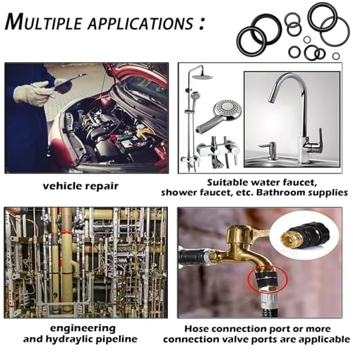 ZDBB 32 Size 1540 Pcs O Rings Assortment Kit Metric Nitrile Rubber Oring Set with 4 Pick for Automotive Faucet Pressure Washer Plumbing Air or Gas Repair OD 4mm-50mm - Image 4