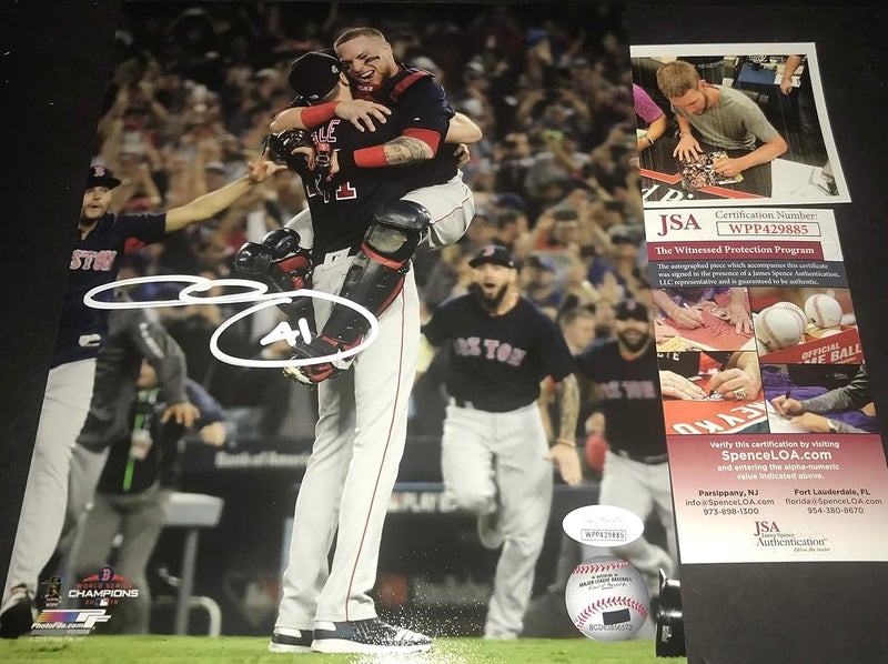 Chris Sale Boston Red Sox Autographed Signed 2018 World Series 8x10 JSA WITNESS COA Vertical