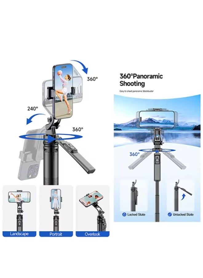 SMARTX C18 70.86”extra long selfie sticks tripod，Balanced Shooting Quadripod stand with rechargeable Bluetooth remote control for mobile phones - Image 3