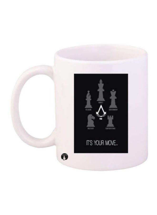 RKN It's Your Move ..  Printed Mug White/Black/Grey - Image 2