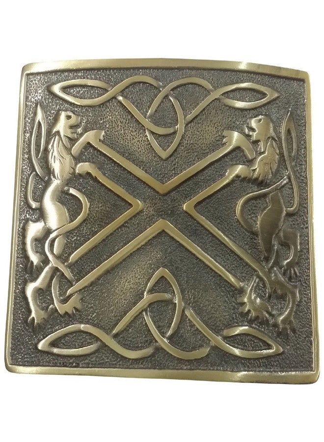 AAR Scottish Kilt Belt Buckle Design Antique Finish (2 Lion-ANT) - Image 1