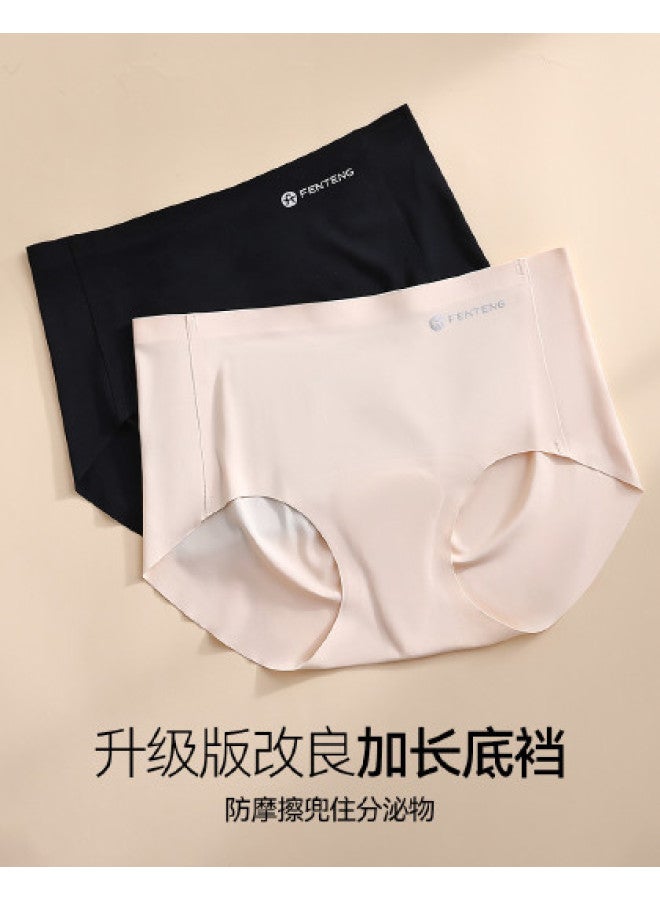 Fenton Ice Silk Underwear For Women, Seamless Antibacterial Mid-rise Breathable Panties, Shaping Hip-lifting Triangle Shorts, Summer Thin Design - Image 1
