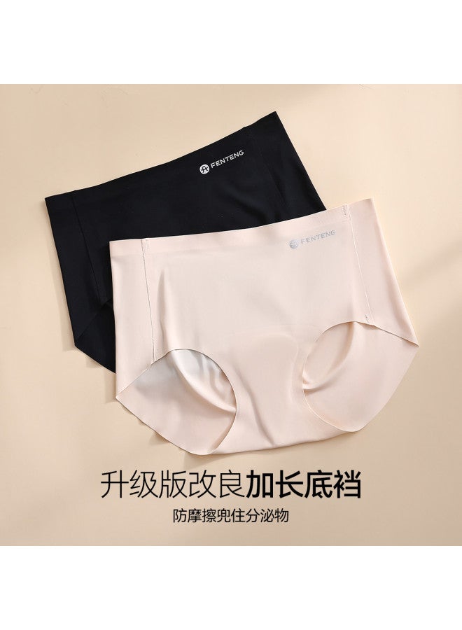 Fenton Ice Silk Underwear For Women, Seamless Antibacterial Mid-rise Breathable Panties, Shaping Hip-lifting Triangle Shorts, Summer Thin Design - Image 2