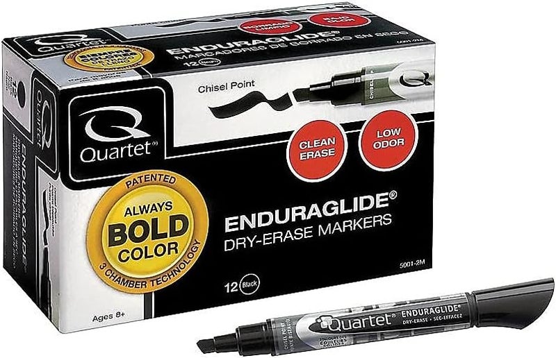 Quartet 50012M DryErase Markers Chisel Point Black - Image 5