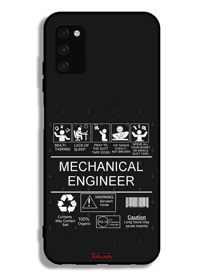 Tolwak Samsung Galaxy A02s Protective Case Cover Mechanical Engineer Sticker - Image 1