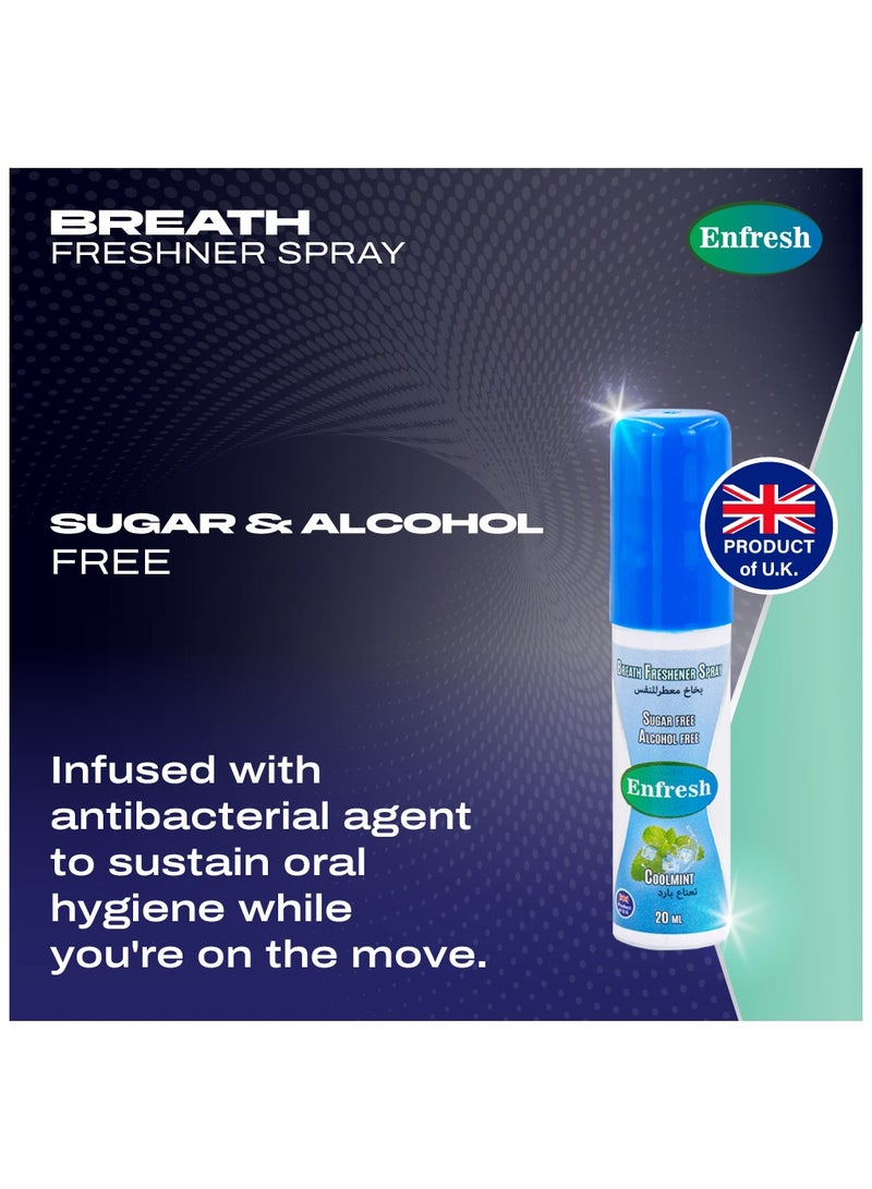 Enfresh Enfresh Breath Fresher Spray 20ml - Cool mint  - Image 4