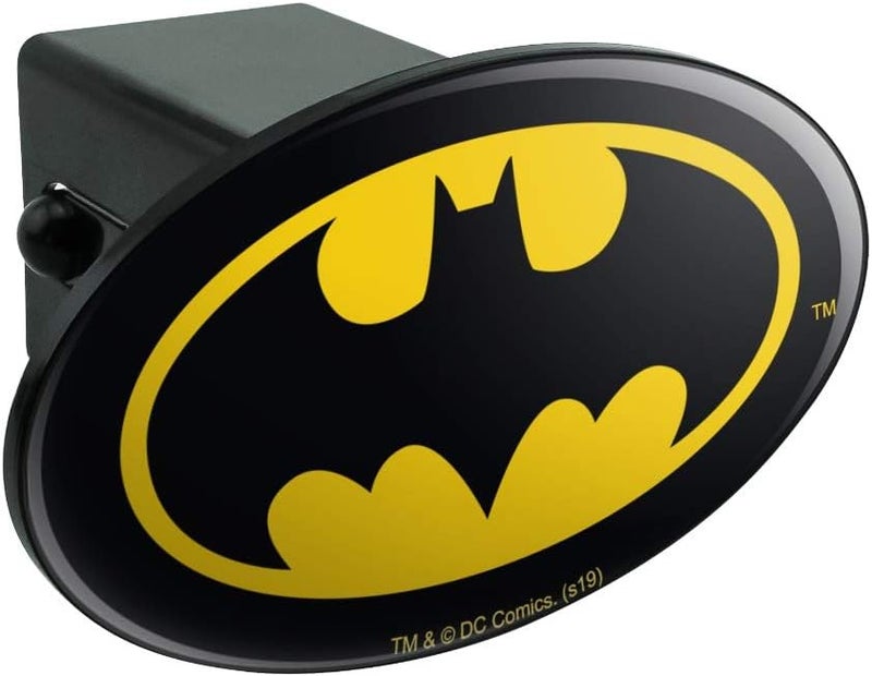 GRAPHICS & MORE Batman Classic Bat Shield Logo Oval Tow Trailer Hitch Cover Plug Insert - Image 1