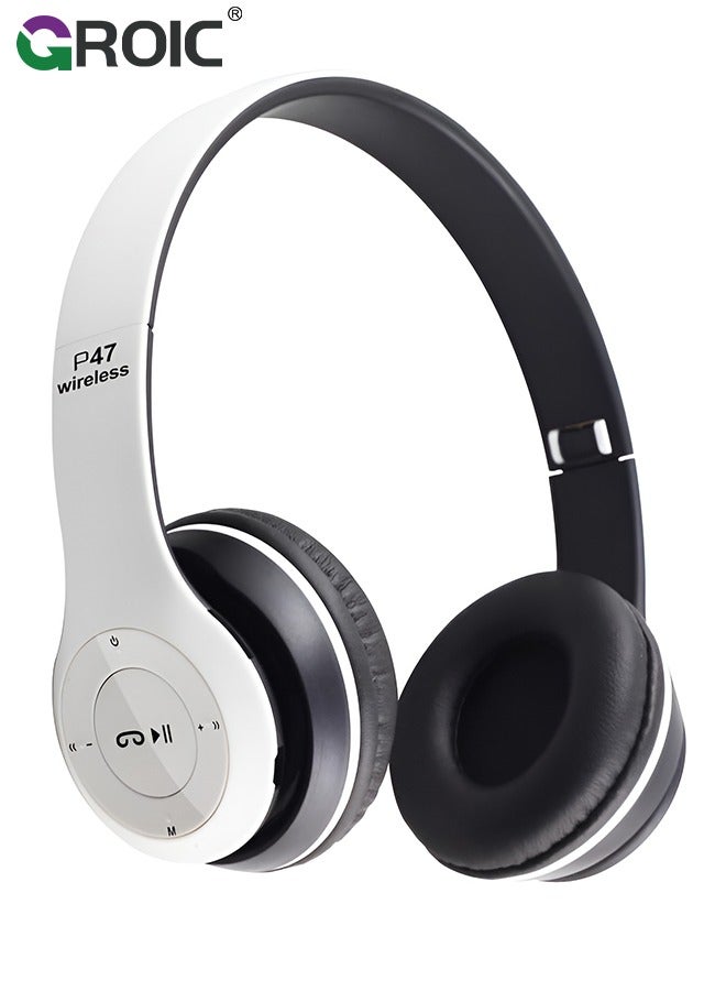 GROIC Wireless Noise Cancelling Headphones Soundproof Headphones Over Ear Headphones Noise Cancelling Bluetooth Enabled Lightweight Design High Performance Mic Built-in Microphone with Soft Earmuffs  - Image 1
