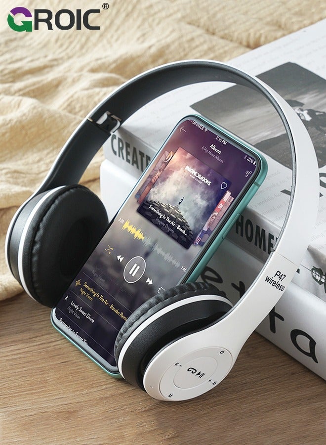 GROIC Wireless Noise Cancelling Headphones Soundproof Headphones Over Ear Headphones Noise Cancelling Bluetooth Enabled Lightweight Design High Performance Mic Built-in Microphone with Soft Earmuffs  - Image 2