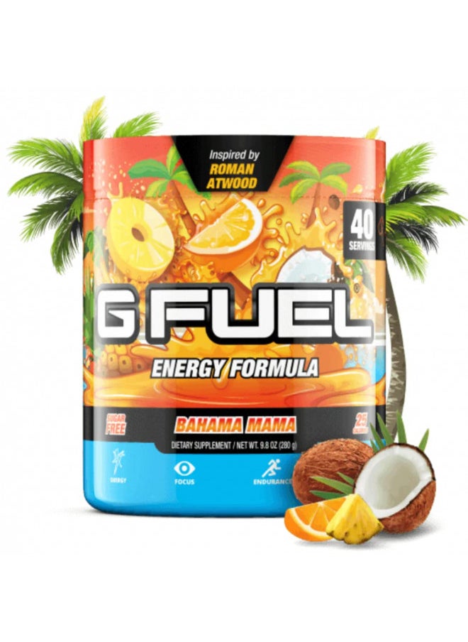 Gamma Labs G Fuel Tropical Rain Tub (40 Servings) Elite Energy and Endurance Formula Net Wt. 9.8 oz  - Image 3