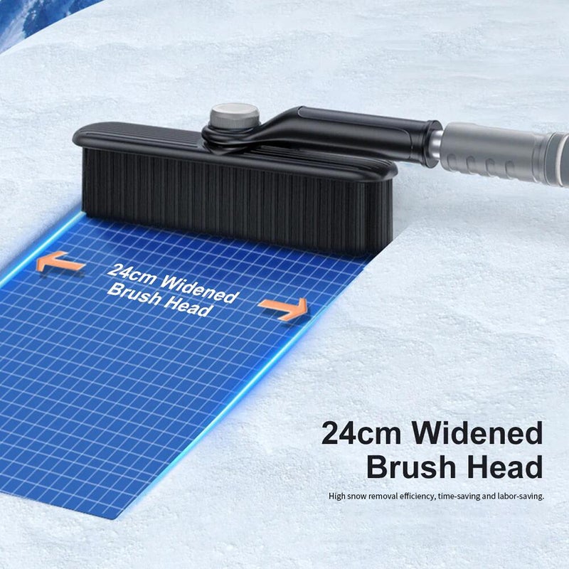 Snow Brush and Ice Scraper for Car Windshield Extendable Detachable Ice Scraper and Brush with Ergonomic Foam Grip for Cars, Trucks, SUVs, White and Blue - Image 4