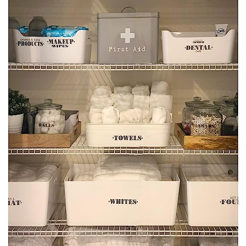 Talented Kitchen Farmhouse Bathroom Organization & Storage Label Stickers - 72 Preprinted Water-Resistant PVC Labels - Tidy Bath Jars & Drawers for Kitchen & Laundry Room Organization - Image 3