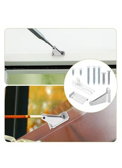 KASTWAVE Door Closer Replacement Parts Kit, Screen Door Closer Bracket Storm Door Parts with Brackets Pins and Mounting Screws for Andersen Draft Door Parts White  - Image 4