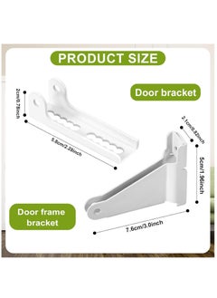 KASTWAVE Door Closer Replacement Parts Kit, Screen Door Closer Bracket Storm Door Parts with Brackets Pins and Mounting Screws for Andersen Draft Door Parts White  - Image 5