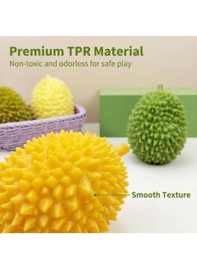 Durian Squishy Stress Relief Fidget Toy, Soft Squeeze Sensory Toy for Kids & Adults, Green - Image 3