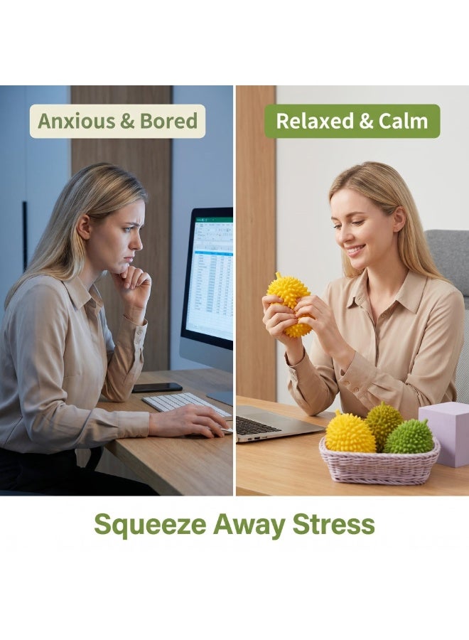 Durian Squishy Stress Relief Fidget Toy, Soft Squeeze Sensory Toy for Kids & Adults, Green - Image 5