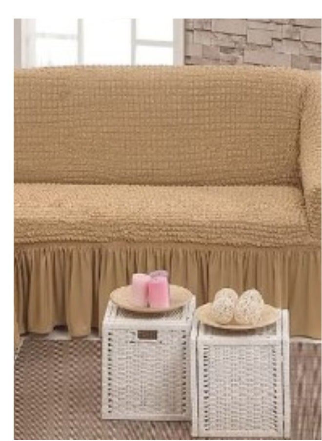 EVORY HOME 6 Seater L Shape Stretch Fabric Sofa Cover with Attractive Bubble Pattern Exquisite Details and Elastic Beautiful Design for Furniture Protection  - Image 2