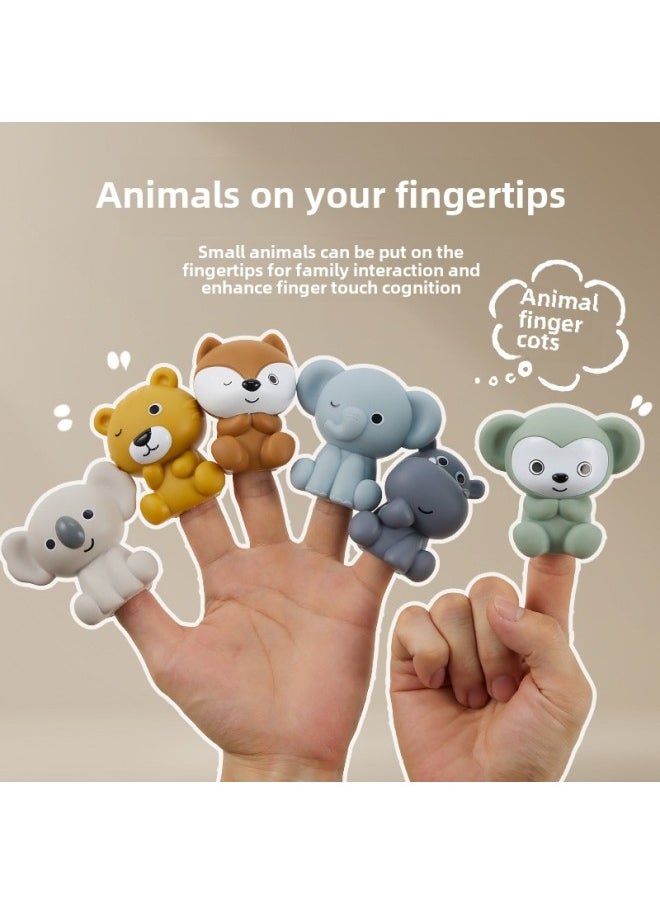 Generic - Infant Bathing And Baby Bathing Water-swimming Stackable Boat Cute Pet Finger Cover Bathroom Stackable Floating Boat Toy-Color:3 Boats + 3 Animals (elephant + Monkey + Fox) Color Box - Image 1