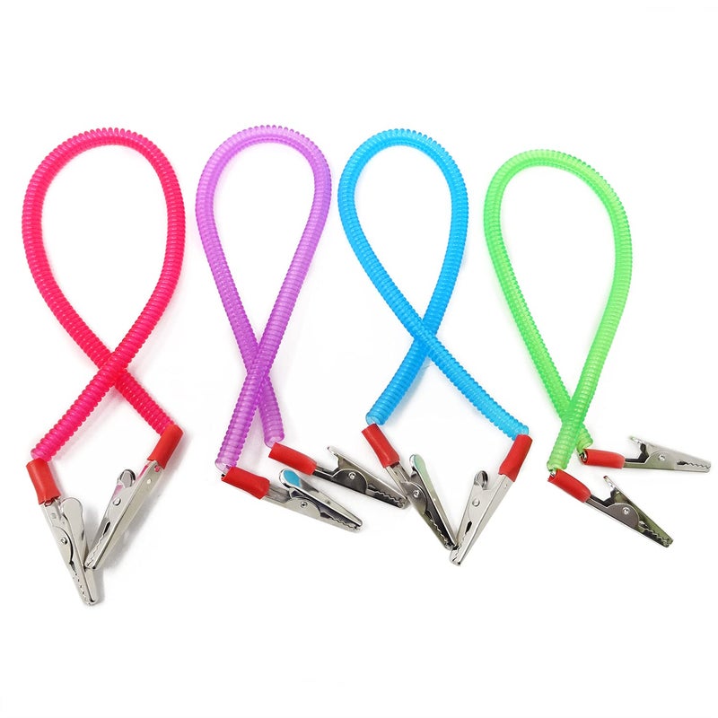 Honbay 4PCS Dental Bib Holder Clips Flexible Elastic Napkin Clips