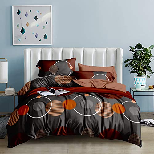 BhaiJi Bedsheet 180 TC Poly Cotton Bed Sheet for Double Bed with 2 Pillow Covers (J) - Image 1
