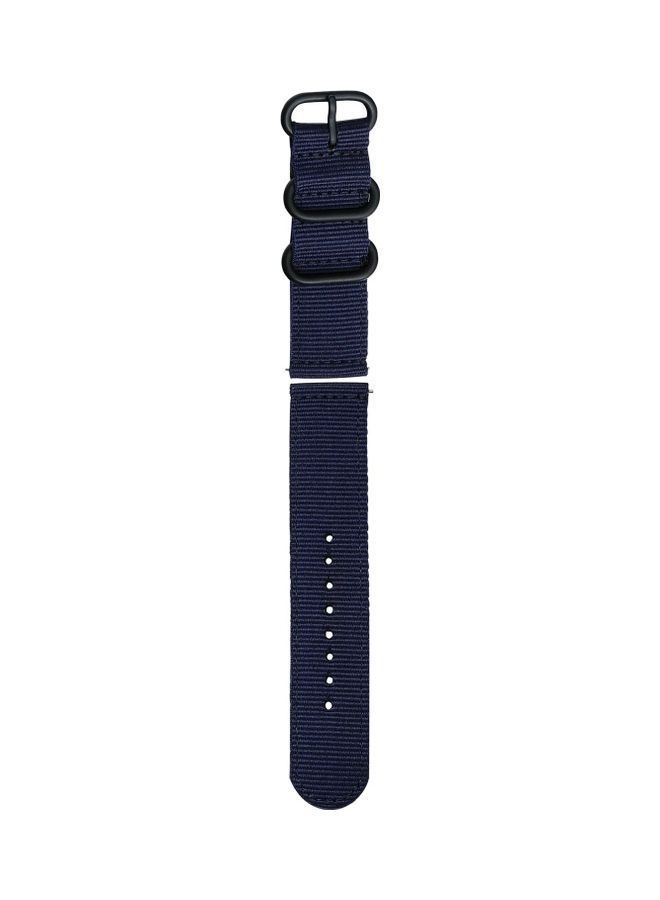 NIBEMINENT Replacement Soft Thickened Nylon Strap for Watch 22mm Blue - Image 1