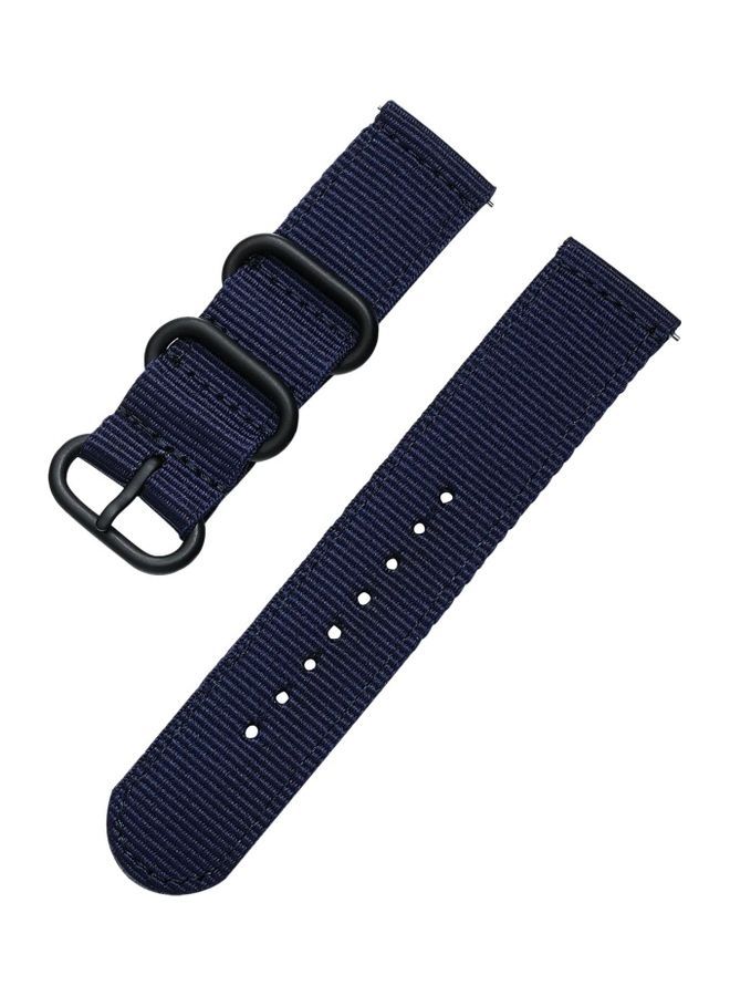 NIBEMINENT Replacement Soft Thickened Nylon Strap for Watch 22mm Blue - Image 2