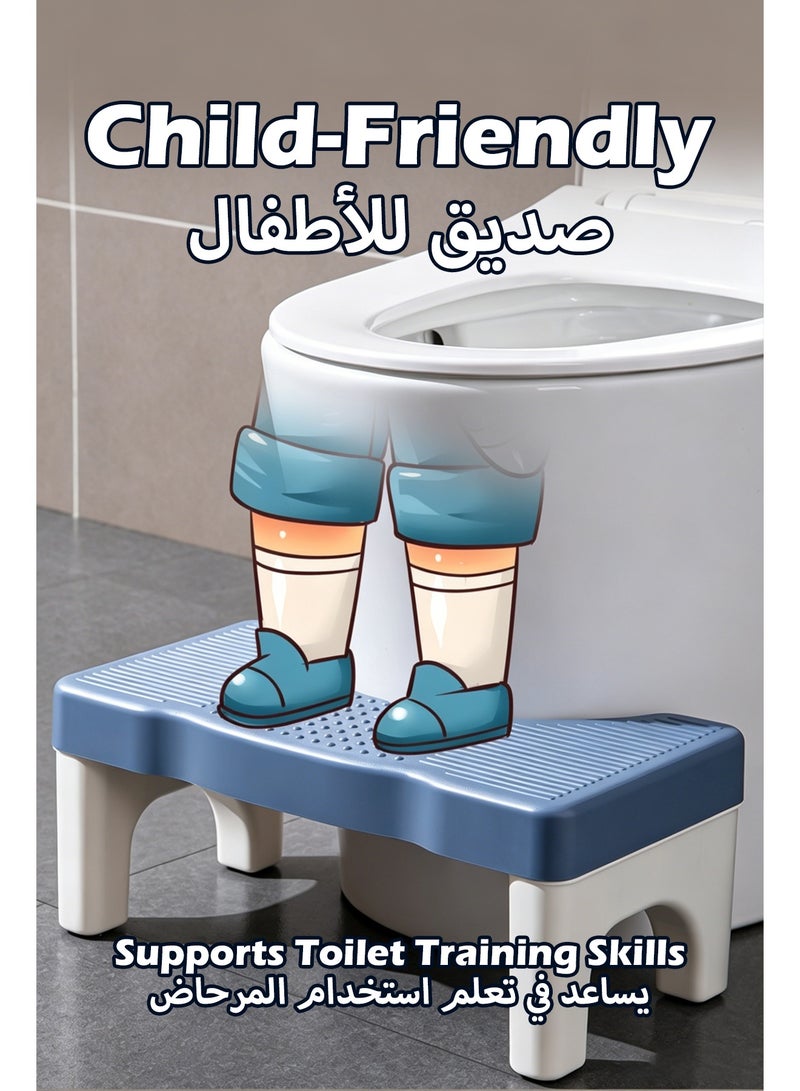 Toilet Foot Stool, Anti-Slip Squatting Step Stool for Bathroom, Ergonomic 35° Posture Helper, Sturdy PP Material, Compact & Space-Saving Design for Adults, Kids, Pregnant Women, Relieves Constipation & Bloating - Image 5