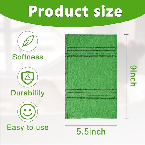 TaShow 15 Pcs Korean Exfoliating Mitt, 9*5.5 in Gentle Exfoliating Korean Scrub Mitt, Large Korean Washcloth Exfoliating, Colorful Korean Body Scrubber for Cleaning Skin, Reducing Dirt and Grease (5 Colors) - Image 2