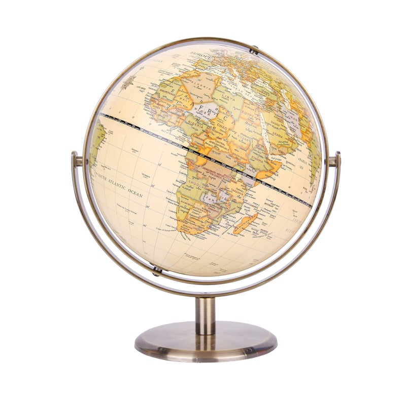 ANNOVA 8  20cm World Globe Antique Globe Metal Arc and Base Bronzed Color  All Direction 360 Rotating  EducationalGeographicModern Desktop Decoration  for School Home and Office 720