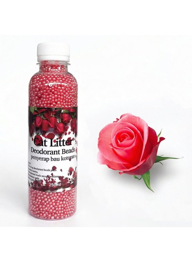 Cat Litter Box Deodorant - Beads & Crystals | Eliminate Cat Stink, Neutralize Odor (Rose,250ml) - Image 1