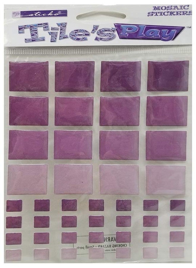 Sticko Tiles Play Stickers-Purple Squares Mosaic - Image 2