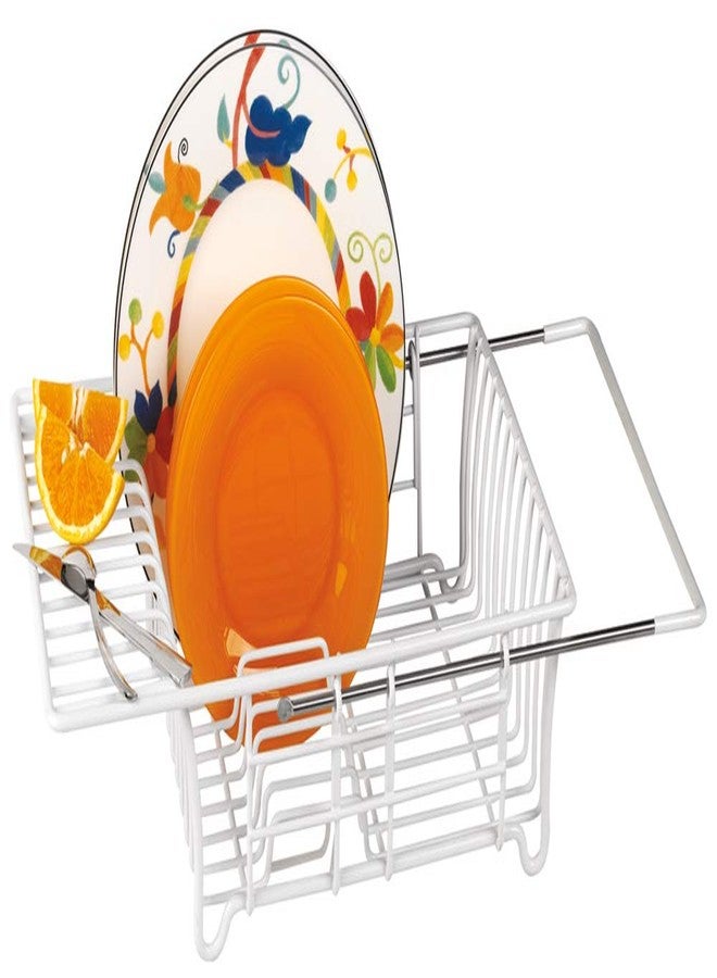 Better Houseware 1423/W White Adjustable Over-the-Sink Dish Drainer - Image 1