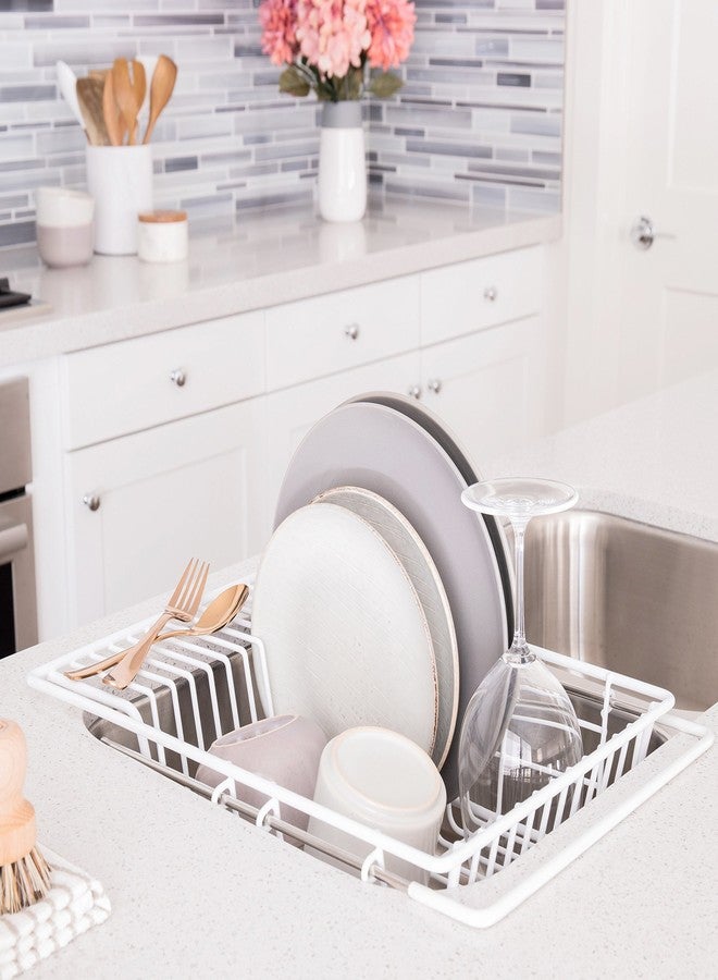 Better Houseware 1423/W White Adjustable Over-the-Sink Dish Drainer - Image 2
