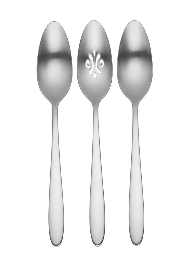 Oneida Vale Set of 3 Serving Spoons, Silver - Image 1