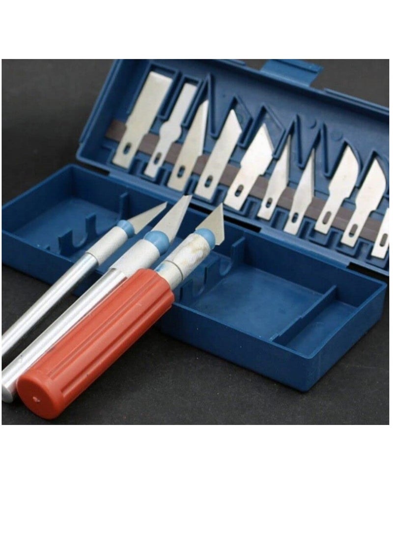 SYOSI SYOSI Craft Cutting Tools, Precision Knife Set Kit Exacto Knives Blades Craft Razor Sculpting Art Tool (13Pcs)  - Image 5