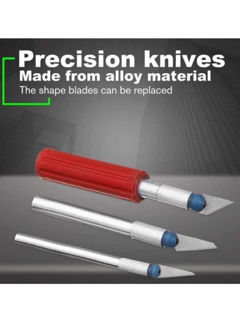 SYOSI SYOSI Craft Cutting Tools, Precision Knife Set Kit Exacto Knives Blades Craft Razor Sculpting Art Tool (13Pcs)  - Image 3