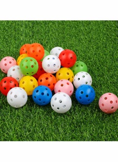Excefore Practice Golf Balls 24 Pack, 42mm Plastic Golf Balls, Practice Golf Balls for Backyard, Training Golf Balls for Swing Practice (Multicolor)  - Image 1