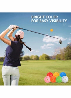 Excefore Practice Golf Balls 24 Pack, 42mm Plastic Golf Balls, Practice Golf Balls for Backyard, Training Golf Balls for Swing Practice (Multicolor)  - Image 3