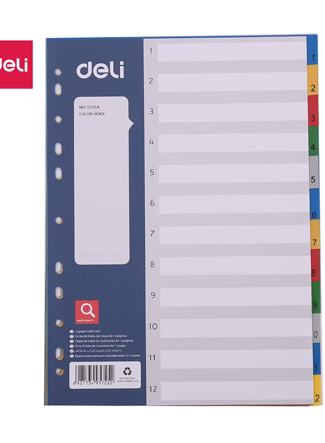 DELI DIVIDERS A4-12S ASST. E5725A