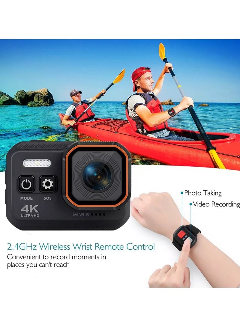 Action Camera Ultra HD 4K Sport Camera Remote Control 2 inch 1080P Screen Waterproof, 32GB TF Card included - Image 4