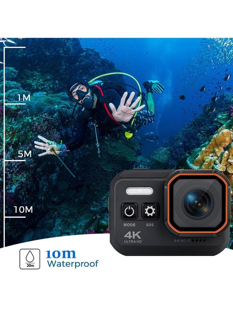 Action Camera Ultra HD 4K Sport Camera Remote Control 2 inch 1080P Screen Waterproof, 32GB TF Card included - Image 3