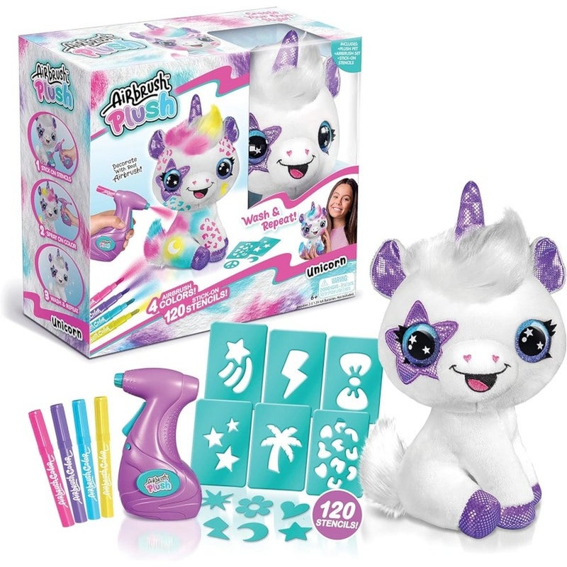 Canal Toys - Style 4 Ever Airbrush Plush Unicorn - OFG228 - Image 1