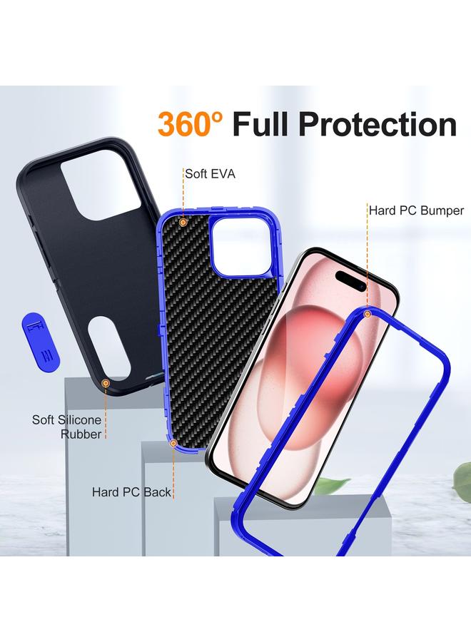 erorex Case For iPhone 16 Pro Max Rugged PC + Silicone Phone Case with Holder - Image 4