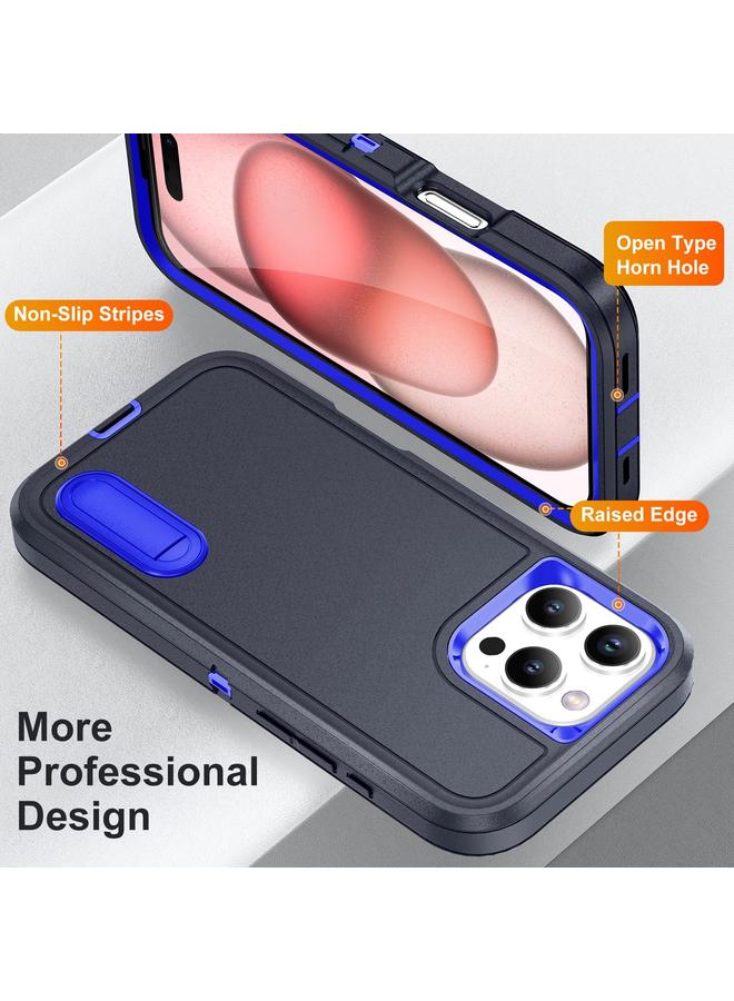 erorex Case For iPhone 16 Pro Max Rugged PC + Silicone Phone Case with Holder - Image 3